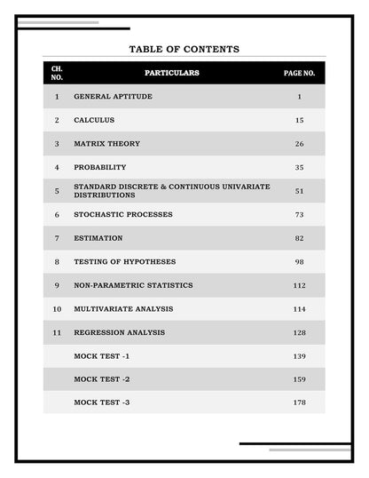 GATE Statistics PYQ Book 2026