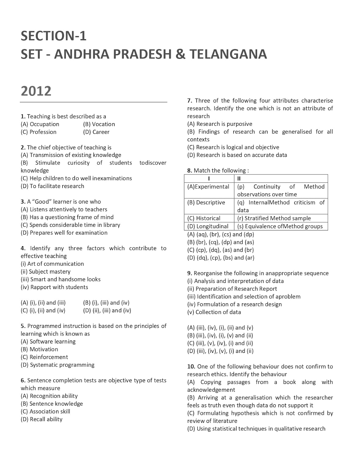 SET Paper 1 Teaching and Research Aptitude Book 2026 Previous Year Solved Papers Topic-wise Sorted with Detailed Solutions Practice Book with 1800+ Questions for All SET Exams (MH, WB, MP, GJ, AP, TN and Others)