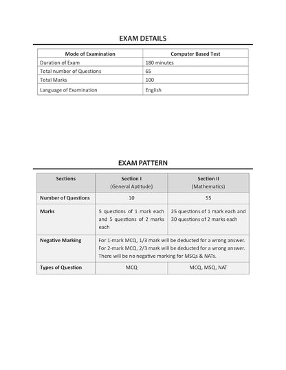 GATE Mathematics Practice Questions Book for 2026 - Topicwise Sorted Most Probable Questions with Detailed Solutions of GATE Mathematics Exam Book
