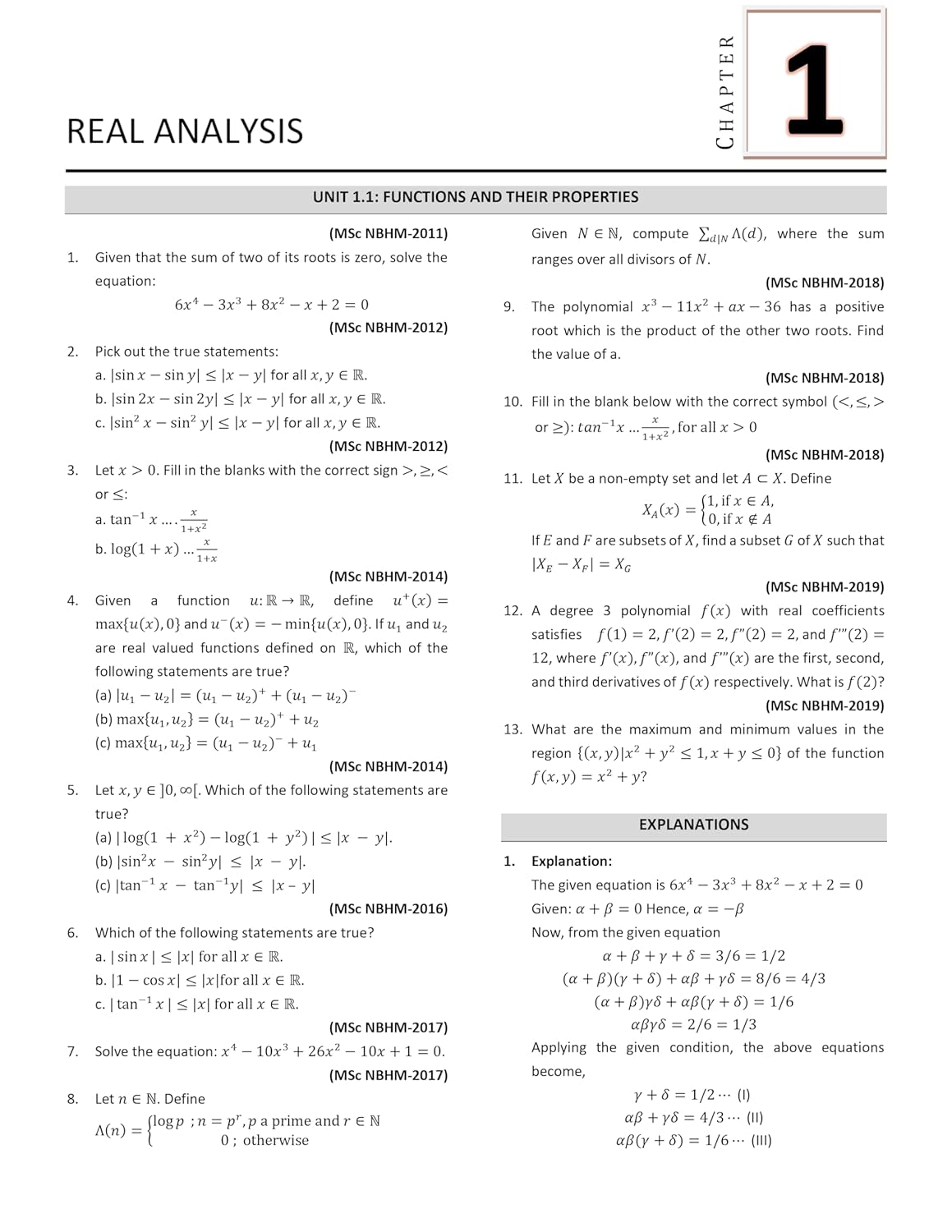NBHM Mathematics Book 2011-2025 Previous Year Question with Solutions National Board of Higher Mathematics - Topic & Subtopic wise PYQ for MSc and PhD Exams