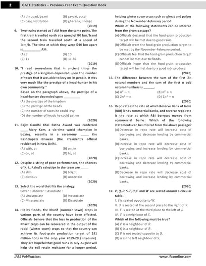 GATE Statistics PYQ Book 2026