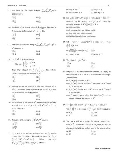 GATE Mathematics Practice Questions Book for 2026 - Topicwise Sorted Most Probable Questions with Detailed Solutions of GATE Mathematics Exam Book