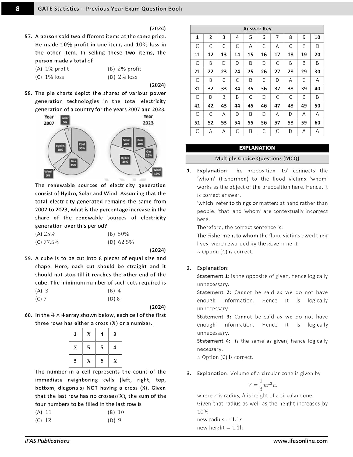 GATE Statistics PYQ Book 2026