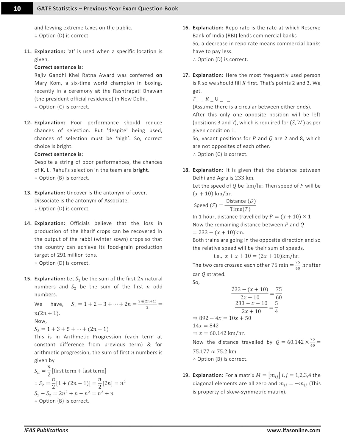 GATE Statistics PYQ Book 2026