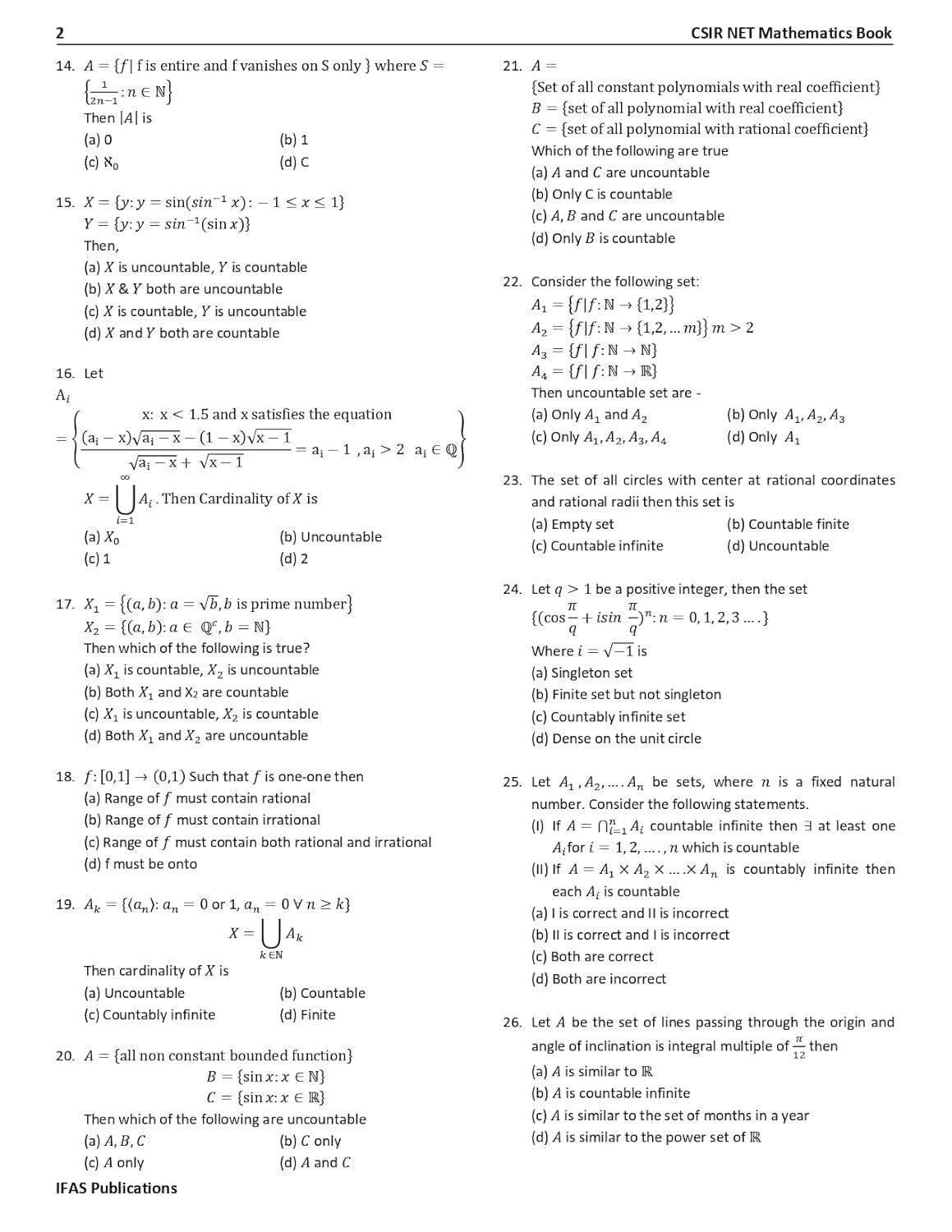 CSIR NET Mathematics Books - Mathematical Science Practice Questions (Part - B & C) Topic Wise Sorted Previous Year Practice Question Bank - Mathematics Book for CSIR UGC NET, GATE, SET, TIFR & MSc Entrance Exams - PYQs, MCQs & MSQs with Detailed Answers