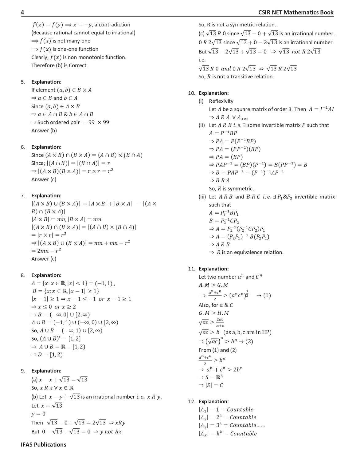 CSIR NET Mathematics Books - Mathematical Science Practice Questions (Part - B & C) Topic Wise Sorted Previous Year Practice Question Bank - Mathematics Book for CSIR UGC NET, GATE, SET, TIFR & MSc Entrance Exams - PYQs, MCQs & MSQs with Detailed Answers