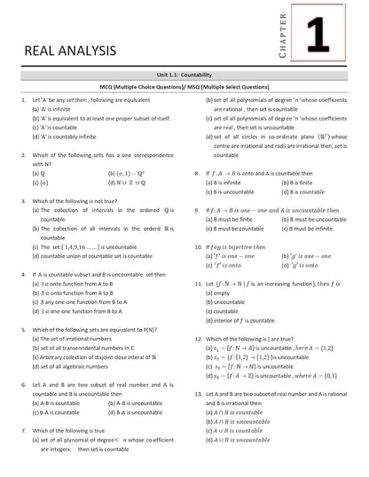 CSIR NET Mathematics Books - Mathematical Science Practice Questions (Part - B & C) Topic Wise Sorted Previous Year Practice Question Bank - Mathematics Book for CSIR UGC NET, GATE, SET, TIFR & MSc Entrance Exams - PYQs, MCQs & MSQs with Detailed Answers