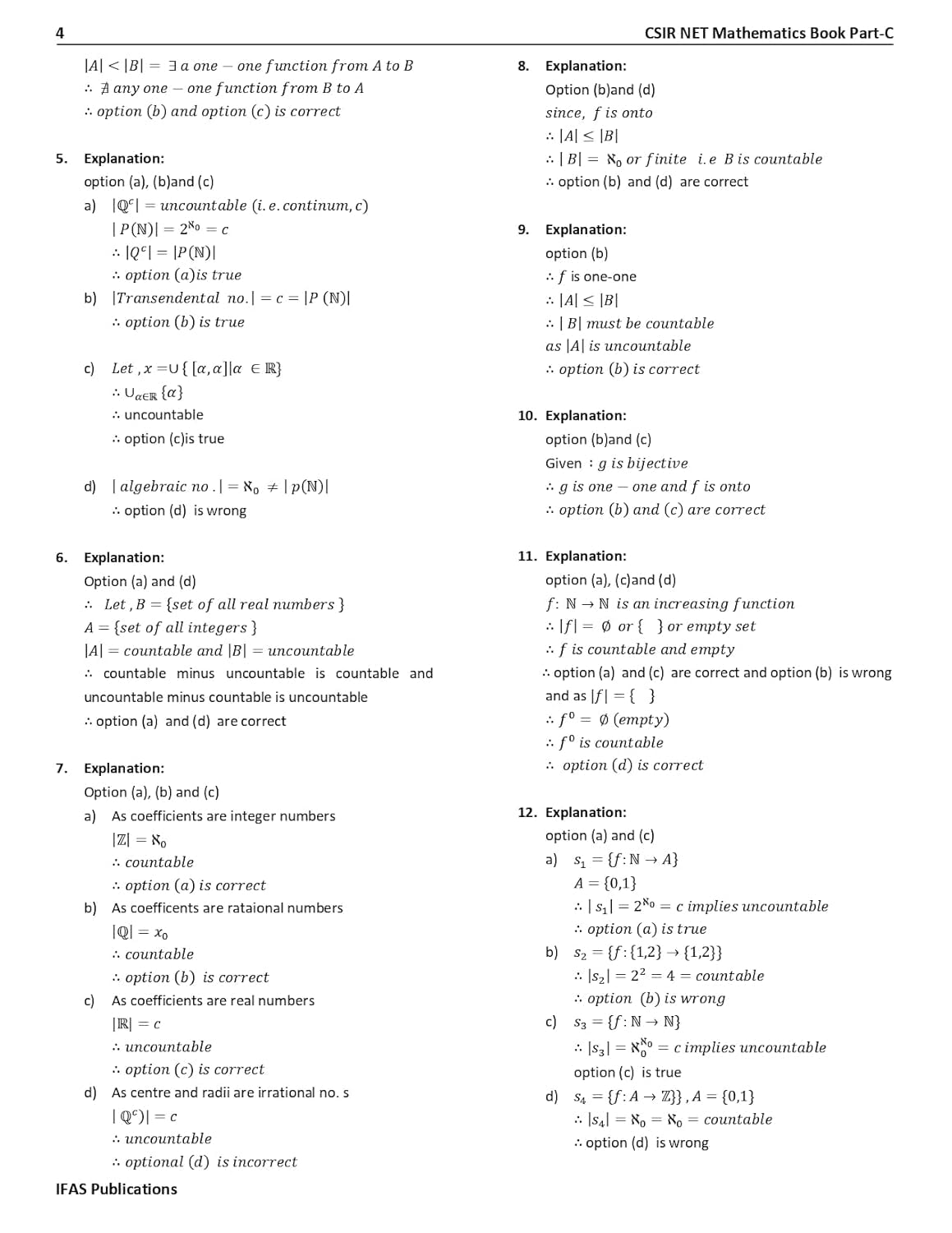 CSIR NET Mathematics Books - Mathematical Science Practice Questions (Part - B & C) Topic Wise Sorted Previous Year Practice Question Bank - Mathematics Book for CSIR UGC NET, GATE, SET, TIFR & MSc Entrance Exams - PYQs, MCQs & MSQs with Detailed Answers