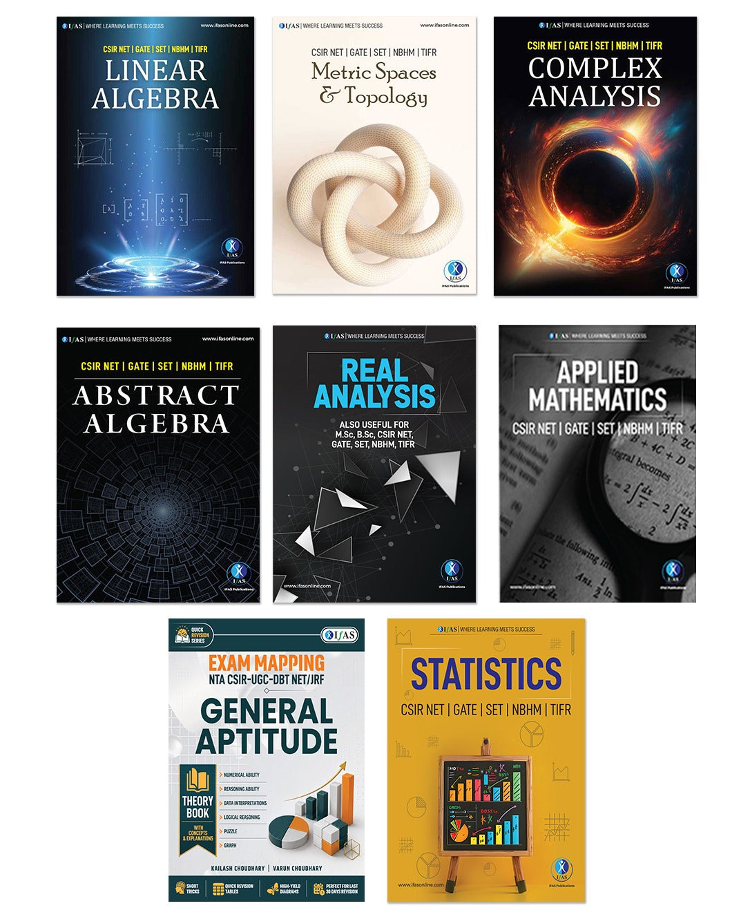 CSIR NET Mathematics Books - Mathematical Science Complete Study Materials with Theory & Practice Notes  (8 Books ) Concept Books for NTA CSIR UGC NET/JRF, GATE, SET & TIFR Mathematics Examinations