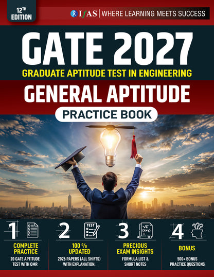 GATE General Aptitude Book 2026 Exam Master Guide Book: Includes Theory, 500+ Practice Questions, 20 Model Test Papers and Updated GATE General Aptitude Book Useful Book for GATE Exam
