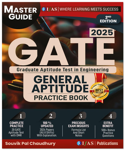 GATE General Aptitude Book 2026 Exam Master Guide Book: Includes Theory, 500+ Practice Questions, 20 Model Test Papers and Updated GATE General Aptitude Book Useful Book for GATE Exam